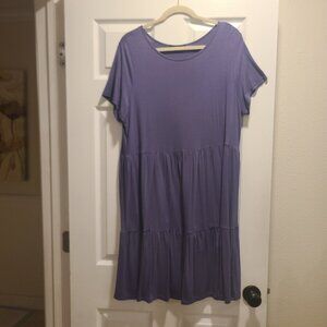 Purple Drop Waist Dress